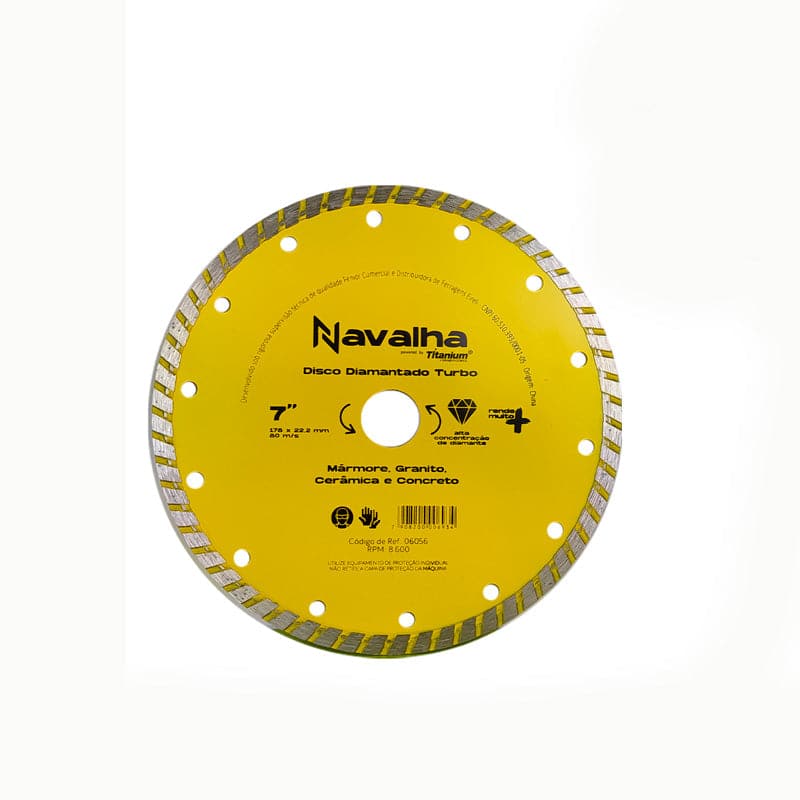 DISCO DIAMANTADO NAVALHA TURBO 4.3/8" X 110MM Destak Ferramentas