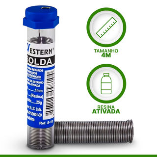 Ferro De Soldador Elétrica Para Soldar Western + Estanho De Solda