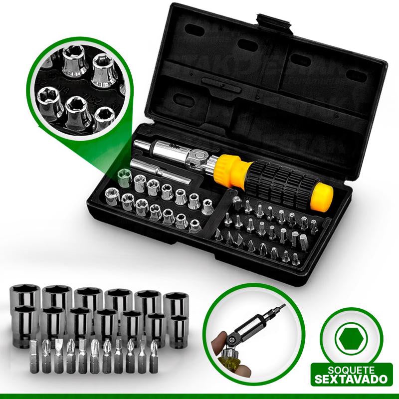 Parafusadeira Elétrica 4.8v Com Kit Ferramentas Jogo Soquete