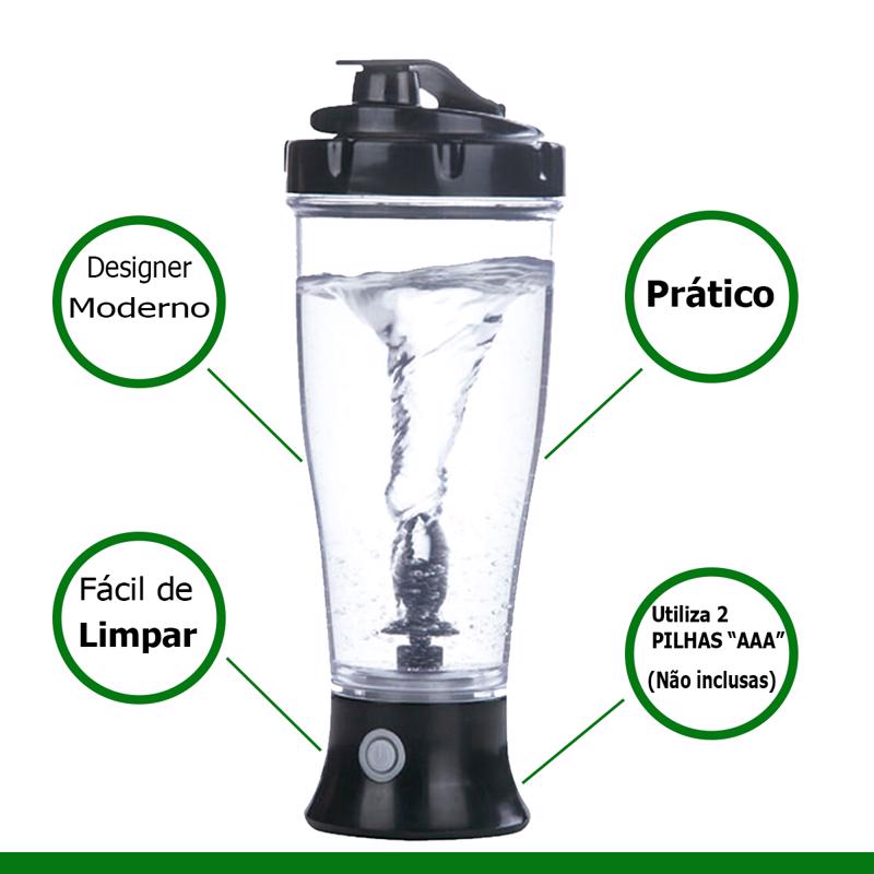 Mixer Misturador Portátil Suco Shake Copo 300ml a Pilha