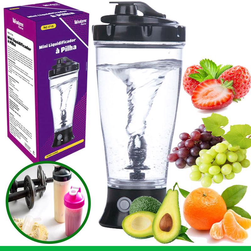 Mixer Misturador Portátil Suco Shake Copo 300ml a Pilha