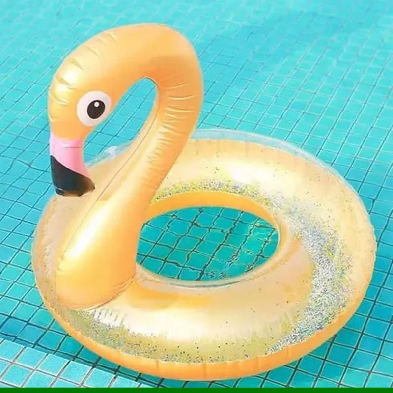 Boia Circular Inflável Unicórnio Flamingo 90Cm para Piscina Praia - Snel