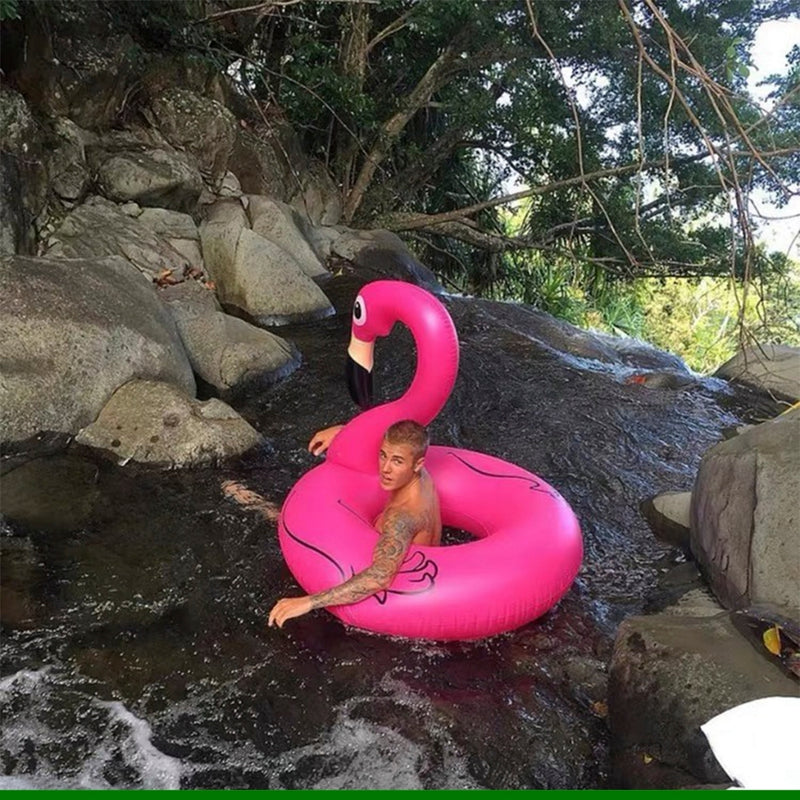 Boia Inflável Flamingo Unicórnio Grande Piscina 120cm - Snel