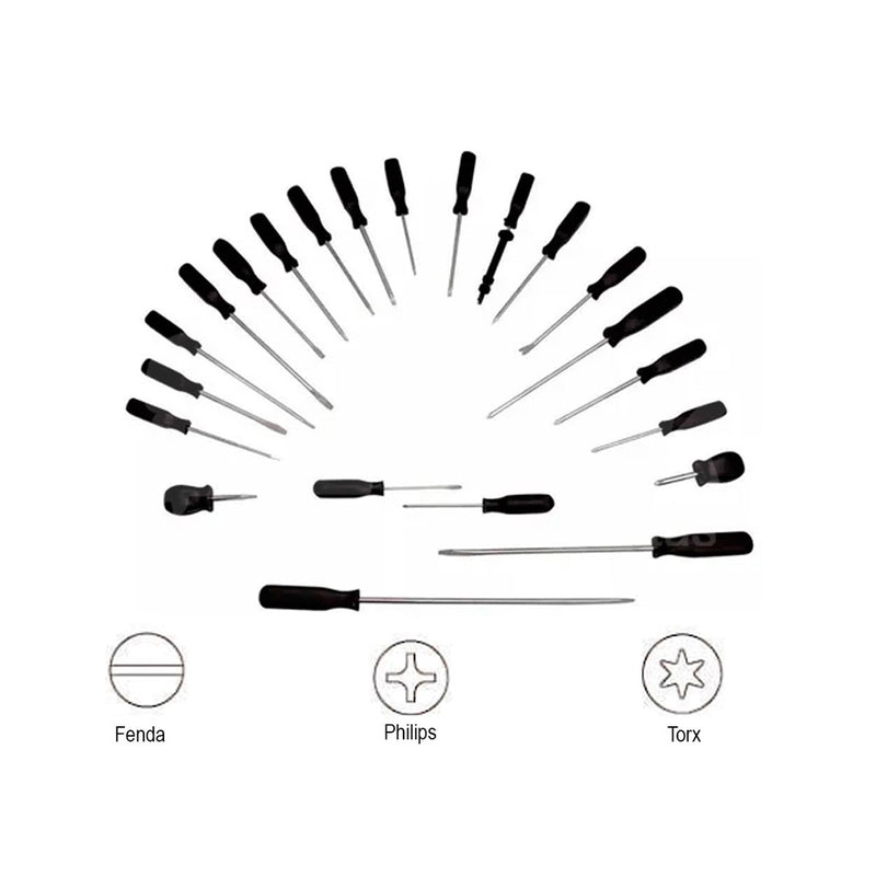 Kit Jogo De Chaves Fenda Torx Phillips 22 Peças Western Multiuso Ferramentas